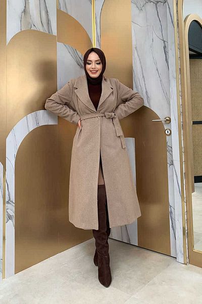 Bym Fashion 7519 Μοντέλο Παλτό Κασμίρ Βιζόν