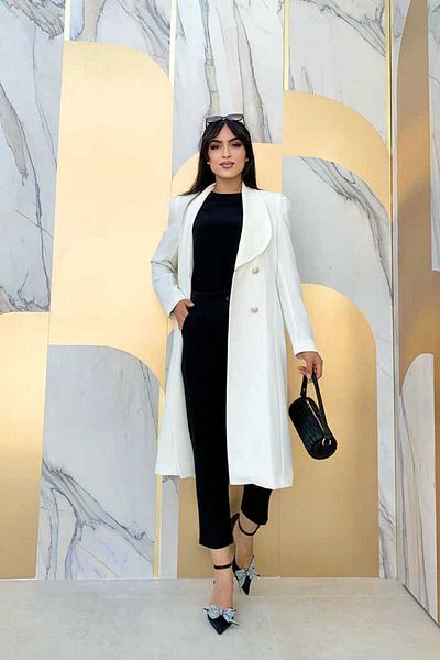 Bym Fashion Μπουφάν μισού μήκους με λεπτομέρεια γιακά 7693 εκρού