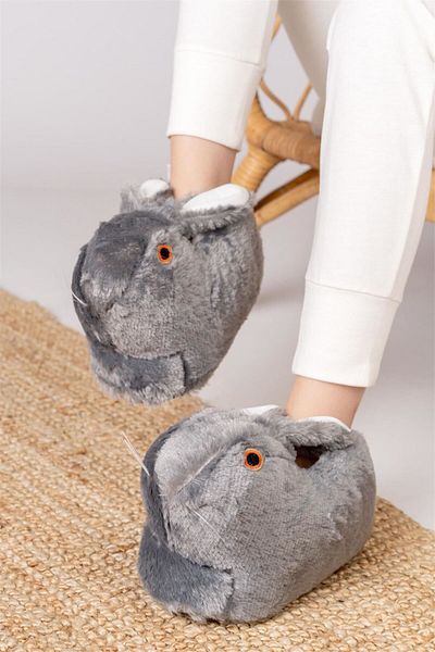 LETAO Λούτρινες παντόφλες Rabbit Figured Home Shoe