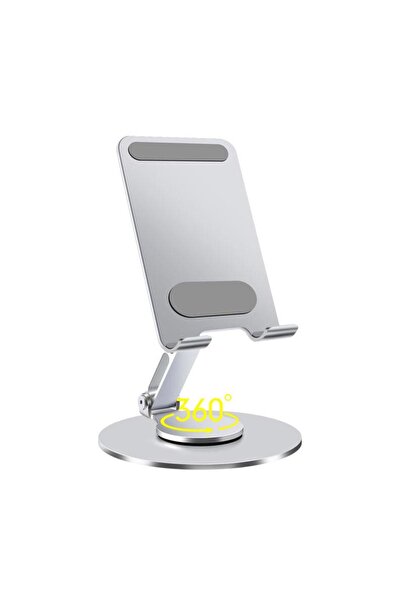Apera NR2 Masaüstü Telefon Tutucu Döner Alüminyum Paslanmaz Çelik Katlanabilir
