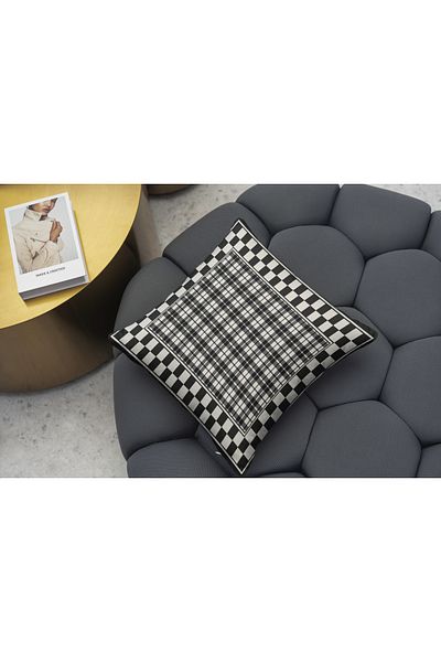 RUGSMODERN Husă de pernă 1071 în șah și model în carouri