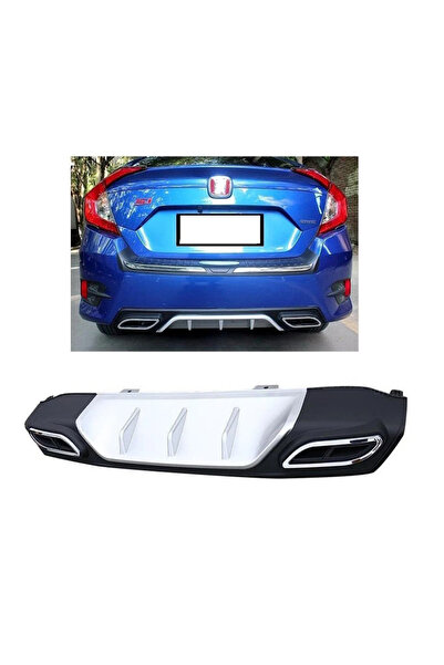 Kml34tuning55 Honda Civic Fc5 Difüzör 2016 - 2022 Difrizör Arka Tampon Eki İt...