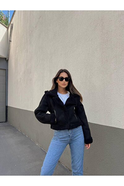 ARV MODA FASHİON THAT İNSPİRES LAMB SOFT COATING REMOVABLE SLEEVE CROP NUBUCK...