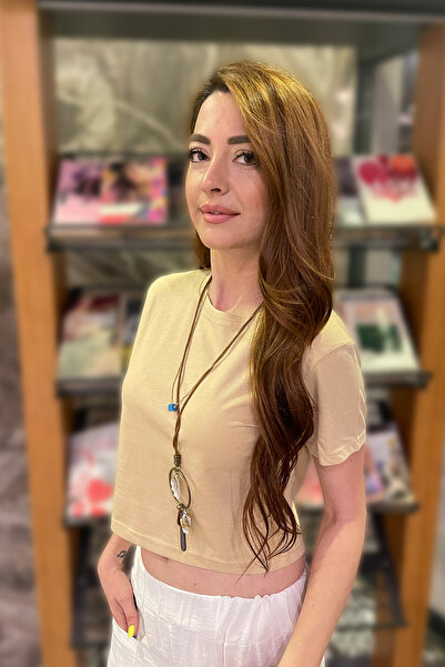 Vizon Renk Kısa T-shirt
