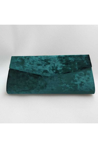 bsc Khaki Green Velvet Evening Dress Bag