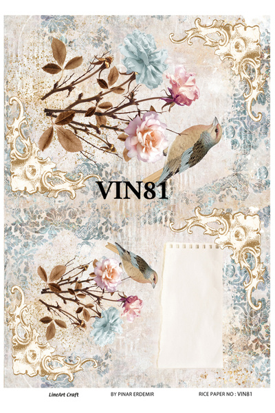 LİNEART ورق ديكوباج نحاسي موديل VIN81 - 29x42 سم