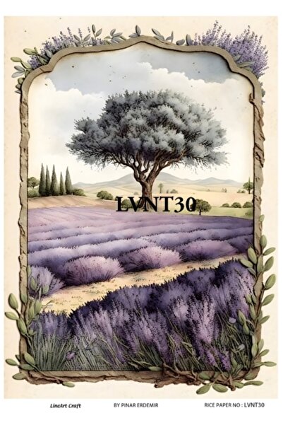 LİNEART 29X42Cm Brass Decopage Paper - Lvnt30