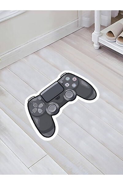 Colorix Carpet Özel Kesim Oyun Konsolu Desenli Kaymaz Taban Paspas No: 176