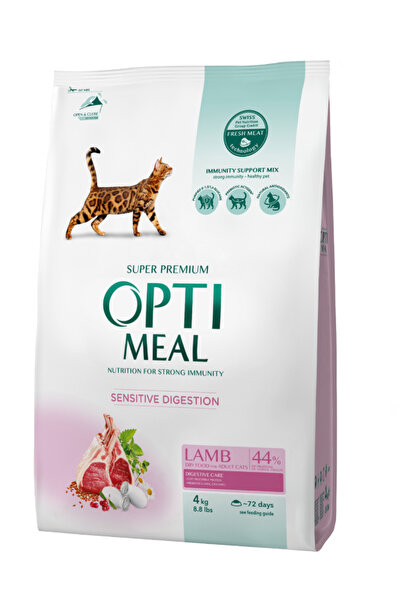 OptiMeal OPTİMEAL KUZU ETLİ YETİŞKİN KEDİ MAMASI SENSİTİVE DİGESTİON 4 KG