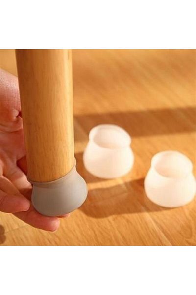 yıldızone 16 Pieces Silicone Anti-Slip Anti-Scratch Furniture Socks for Table and Chair Legs Gray