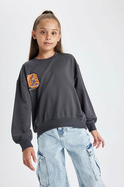DeFacto Girl's Garfield Crew Neck Sweatshirt B1508a823au