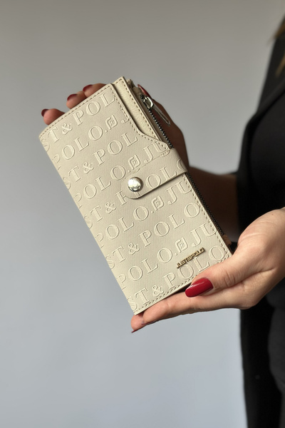Just Polo Large Size Horizontal Model Women's Wallet with Zipper and Cover, S...