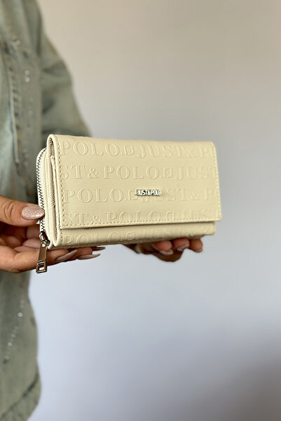 Just Polo Large Size Horizontal Model Women's Wallet with Zipper and Cover Su...