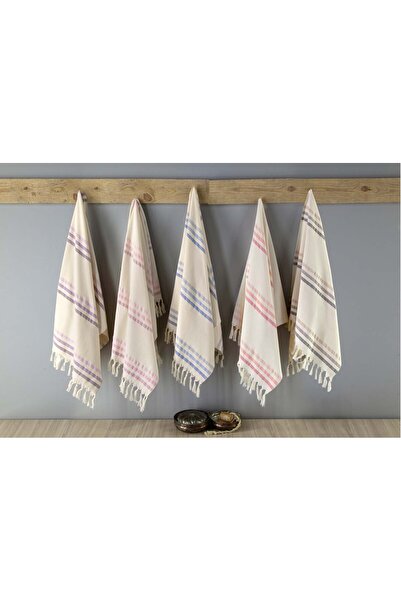 Menderes Home Prosop cu bucle în dungi - Colecția Kre-kah cu franjuri