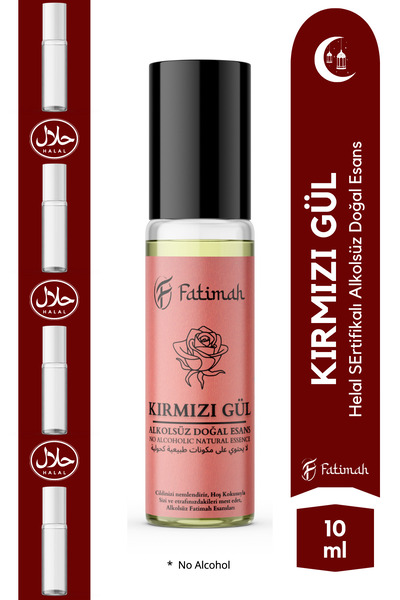 Genel Markalar Kırmızı Gül Kokusu Doğal Esans Alkolsüz Esans Esansiyel yağ Roll On Esans Natural Essence 10ml