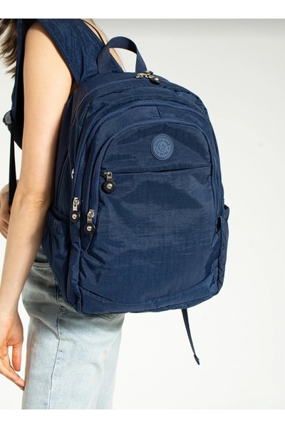 MEGA Великий шкільний рюкзак синій унісекс, водонепроникний