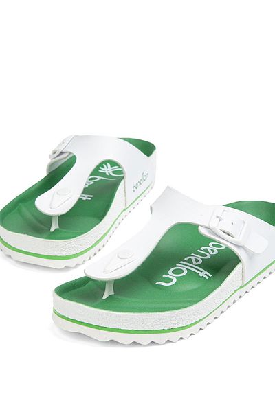 Benetton ®| BN-1324 - أخضر - شباشب نسائية