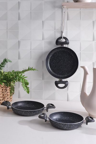 Znp Home Art | Pan Set Granite 3-Piece Pan 18-20-22 Cm