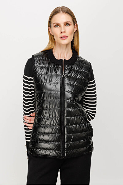 Butik Triko Knitwear Combined Quilted Vest