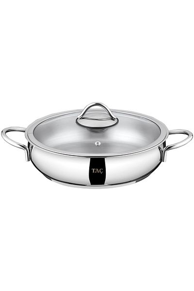 Taç Funda Flat Steel Pot 24 Cm