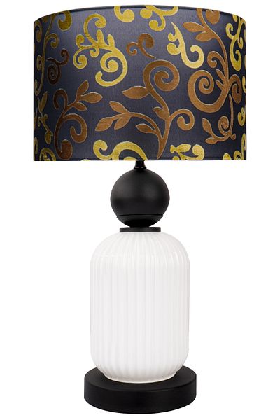 MINIMAL ETICARET VE BILGI TEKNOLOJILERI Lotus Opal Black - White Glass Lampshade