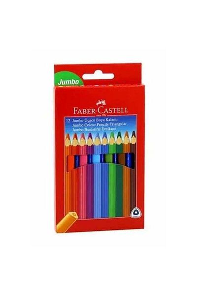 Lisinya Lisinya193 Faber-Castell 12 Color Jumbo Triangle Dry Paint