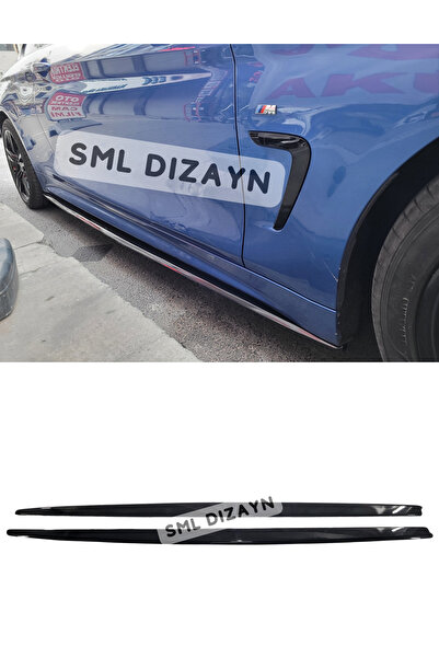 SML Dizayn Bmw F32-f33-f36 Yan Marşpiyel Lipi Bıçağı Plastik Parlak Siyah F32...