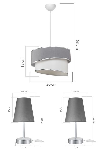 Gloria Amira Anthracite Living Room-Kid's Room-Bedroom-Dining Room-Entryway Set