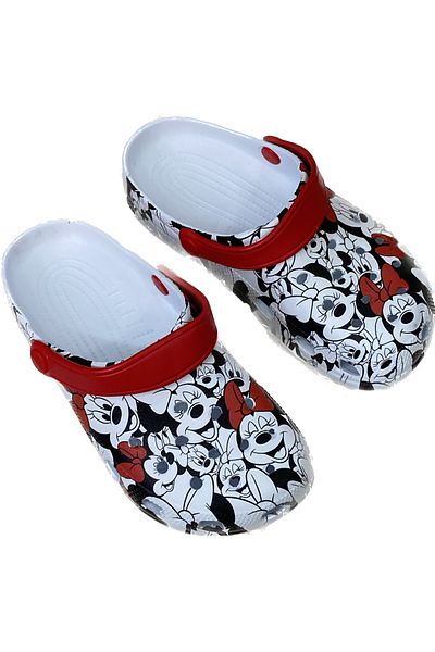 AkınalBella women's mikimouse printed pool beach casual slippers sandals