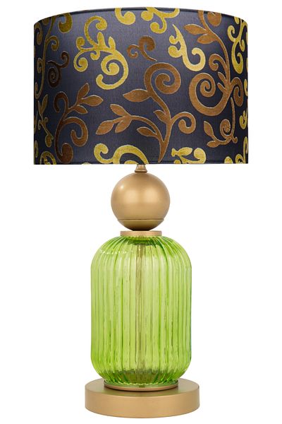 MINIMAL ETICARET VE BILGI TEKNOLOJILERI Lotus Forest Green Glass Lampshade