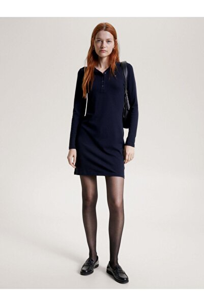 Tommy Hilfiger 1985 SLIM PIQUE POLO DRESS LS