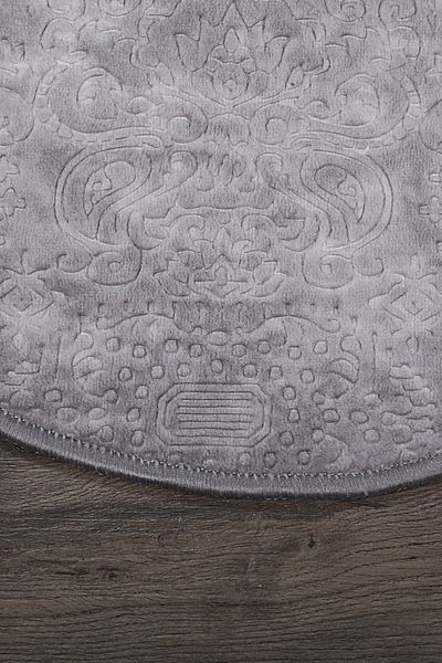 Bonny Home Nova Grey Oval 60x100 + 50x60 cm Σετ 2 πατάκια μπάνιου Αντιολισθητική βάση που πλένεται σετ καθίσματος τουαλέτας