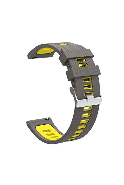 AktarMobile Redmi Watch 3 Active Uyumlu Silikon Kordon Çizgili Spor Tasarım R...