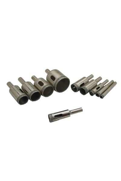 yıldırım nalbur CAM DELME ELMAS PANÇ SETİ 10 PARÇA FAYANS DELME CAM PANÇ DELİK AÇMA PANÇ ÇELİK ELMAS