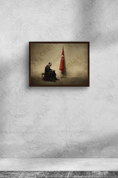 ÖZCANLAR ÇERÇEVE ДИГИТАЛЕН ПЕЧАТ СЕРИЯ GULTEKIN CIZGEN ATATURK