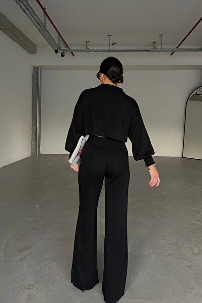 Eka Γυναικείο κοστούμι παντελόνι ζακέτα με μαύρο χρυσό κουμπί 0999-22196