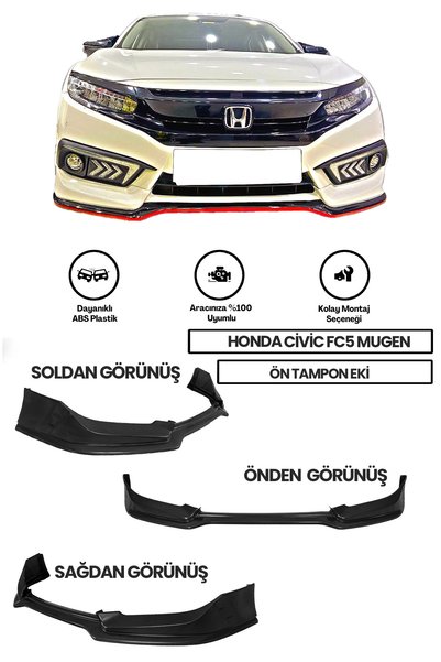 Honda Civic Fc5 Mugen Makyajlı Ön Ek (plastik)