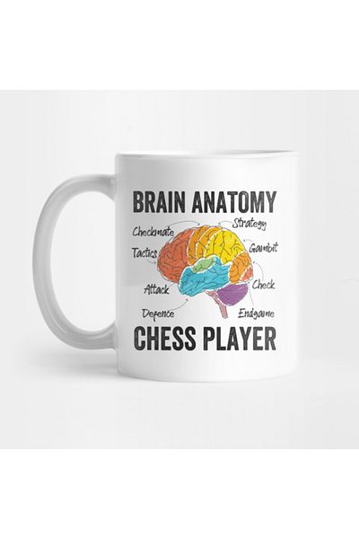 Pixxa Chess Player's Brain Anatomy Mug