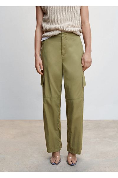 MANGO Woman Pantaloni cargo de damă cu buzunare