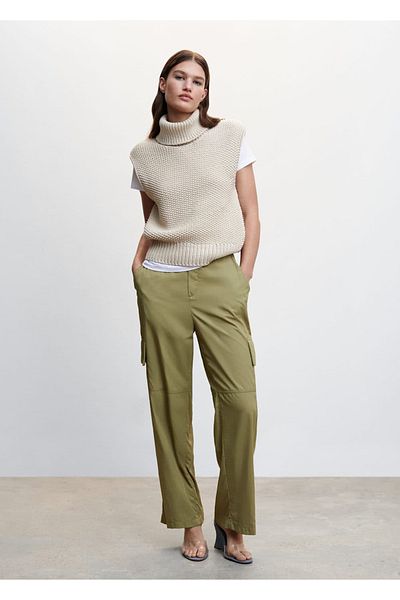 MANGO Woman Pantaloni cargo de damă cu buzunare