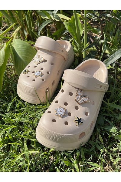 Hızlı Al GIRL'S BUTTERFLY STONE SANDALS CROS SLIPPERS (SIMMLE FIT BIG SIZE 1 PIECE)