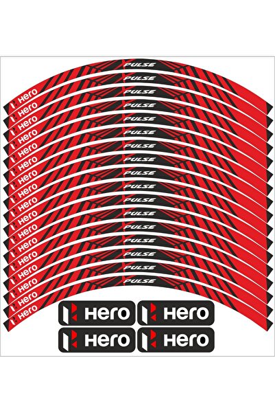 MOTOSEPETİM HERO X PULSE KIRMIZI JANT KAPLAMA STİCKER