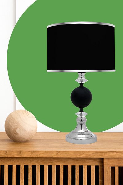 MINIMAL ETICARET VE BILGI TEKNOLOJILERI Omega Silver Black Contrast Lampshade