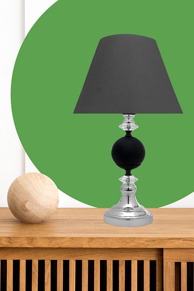 MINIMAL ETICARET VE BILGI TEKNOLOJILERI Omega Silver Black Contrast Lampshade