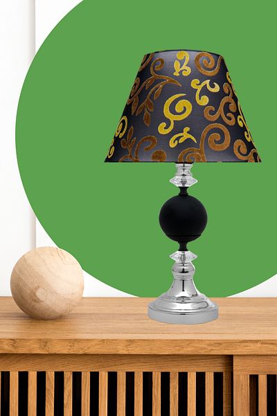 MINIMAL ETICARET VE BILGI TEKNOLOJILERI Omega Silver Black Contrast Lampshade