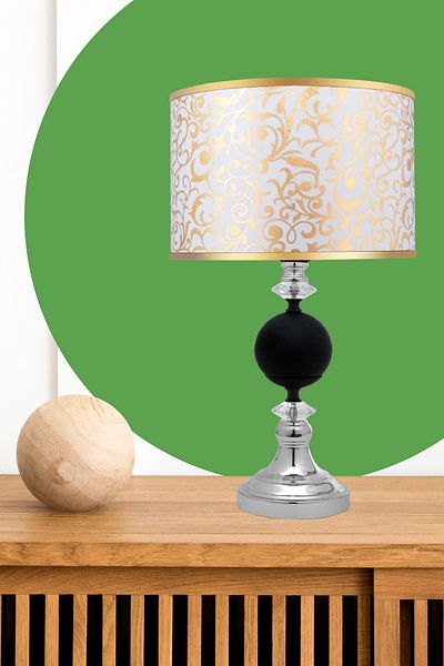 MINIMAL ETICARET VE BILGI TEKNOLOJILERI Omega Silver Black Contrast Lampshade