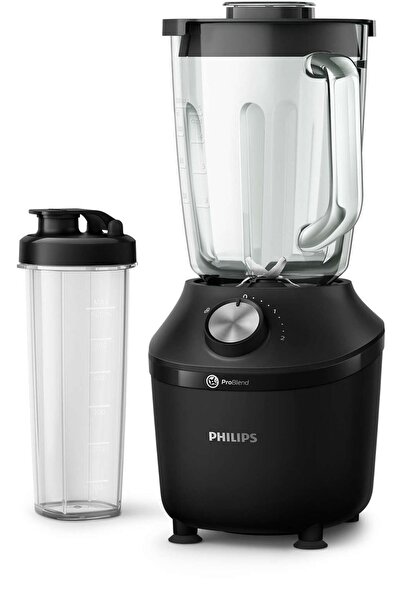 Philips Essential Advanced Series 600 W Smoothie Blender, Cam Hazne, Siyah
