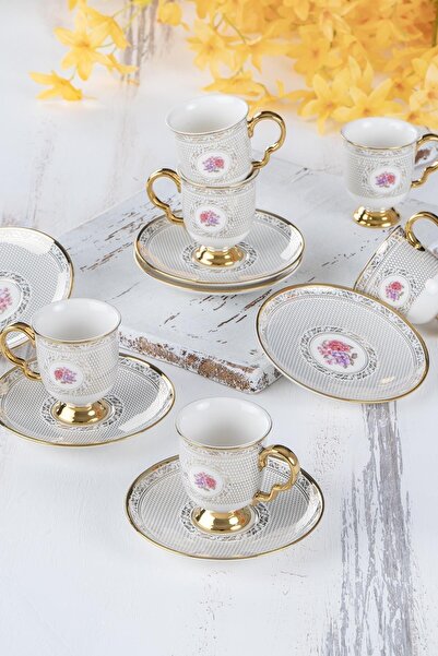 ACAR Fiona 6 Kişilik Kahve Fincanı Takımı