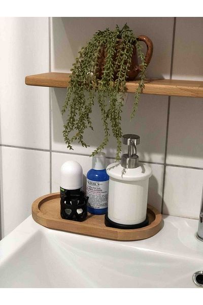 MİEN Else Wooden Oil Pot Base, Snack Bowl - Coffee Pot - Soap Dish Presentation Stand Multi-Purpose Presentation Holder