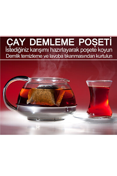 Yetkin Home Filitreli Çay Demelme Poşeti Ihlamur Ada Çayı Bitki Çayı Poşeti